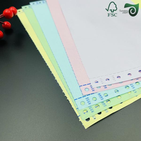FSC Printable NCR Copy Paper White Pink Yellow  For Bank Statements Carbonless Copy Paper