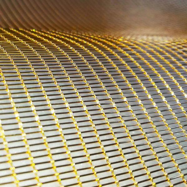Security Weatherproof Laminated Glass Metal Fabric 0.15mm-0.3mm Thickness