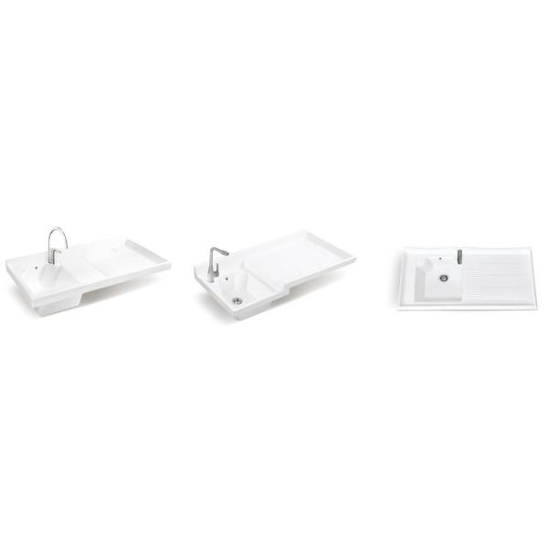 Modern Apartment Ceramic Wash Basin Noiseless Bathroom Vanity Single Sink