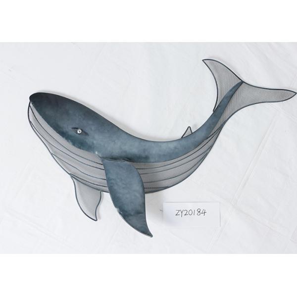 Blue Home Decoration Hanging 3D metal shark wall decor