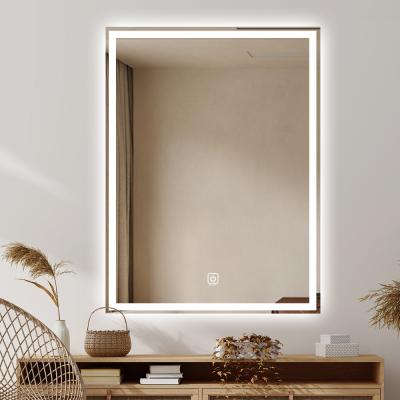 Hotel Antifog Dimmable Bathroom Wall Mirror With Led Light