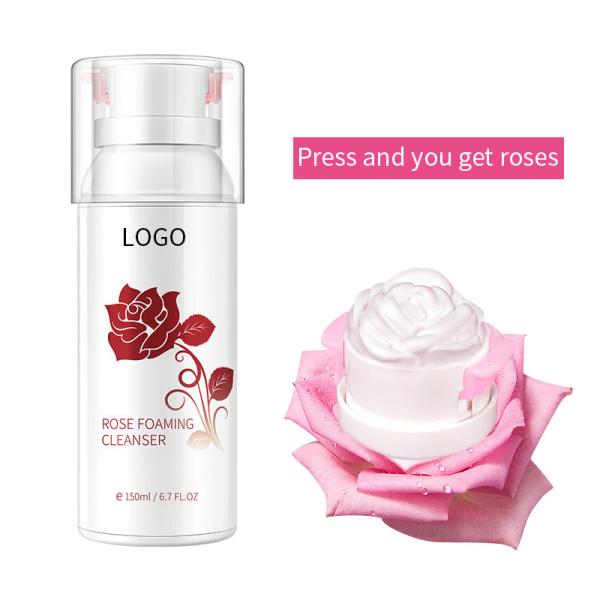 Effective Remove Dirt Rose Cleansing Foam , Rose Face Cleanser Non Irritating Formula