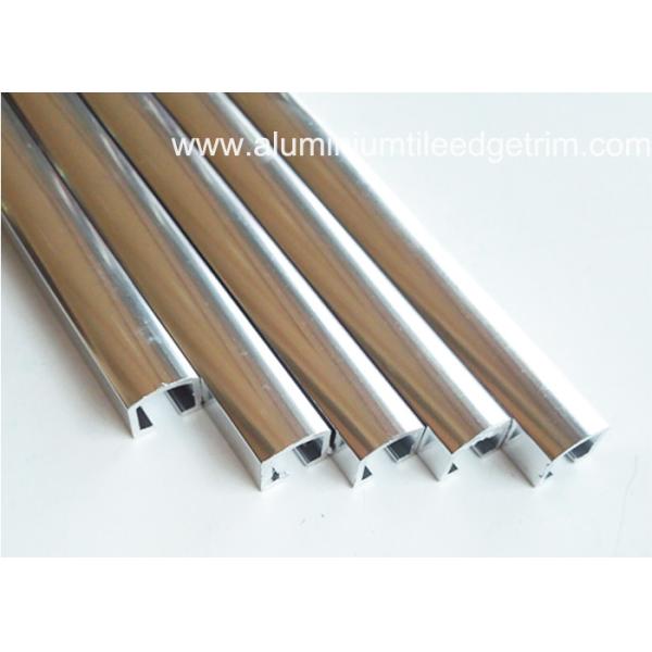 10mm Chrome Listello Tile Trim , Aluminium U Shaped Bar Listello Border