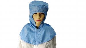 Cheap Polyester ESD Safe Clothing Dust Free Shawl Anti Static Cap Front Velcro Closure for sale