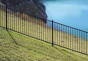 Cheap High Security Black Steel Tube Fence Powder Coated Steel Fence Panels for sale