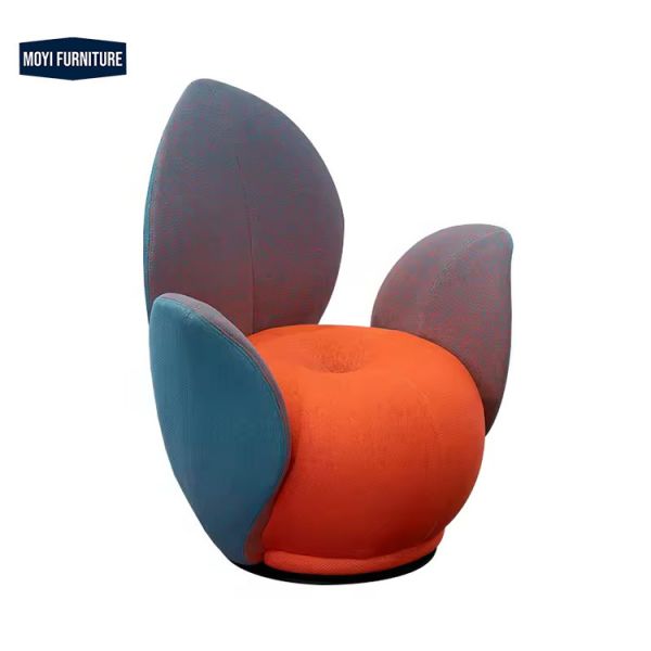 Leisure Chair Modern Accent Design Cashmere Fabric Interior Decoration Living Room Single Lounge Chair Elegant Furniture