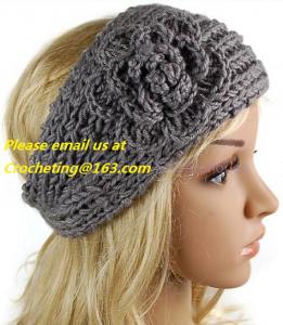 Cheap Crochet hairband, pop headband knitted elastic headband baby headbands hair band crochet DIY headband for sale