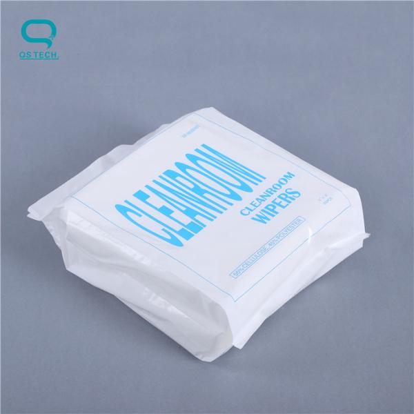 55% Microfiber 45% Polyester Camera Lens Wipe Cleanroom Wiper 52g/M2 Weight