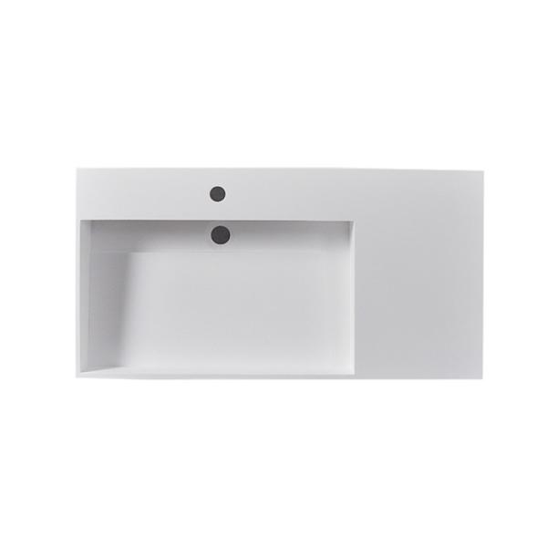 White Color Wall Hung Basin Easy To Clean With 3 Years Warranty