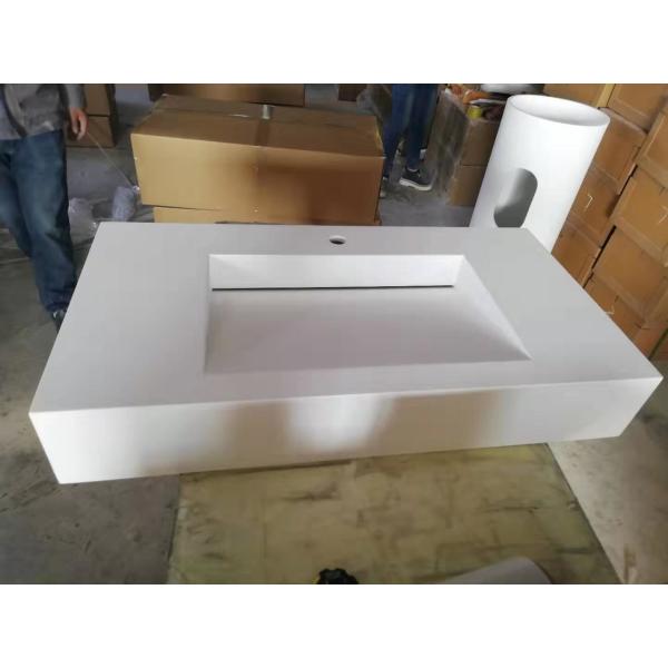 White Wall Hung Basin  UV Resistant Anti Yellowing Long Service Span