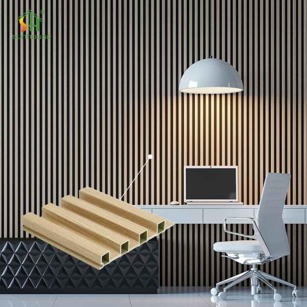 Wpc Facade Wall Panel Wooden Grain Pvc Wpc Wall Panel Wpc Interior Wall Panel For Interior Decoration