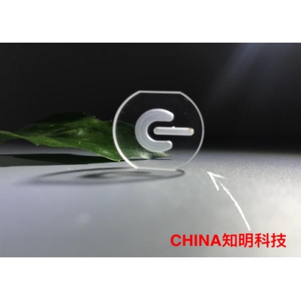 C Axis Sapphire Power Button , Sapphire Lens Glass Carved Double Side Polished