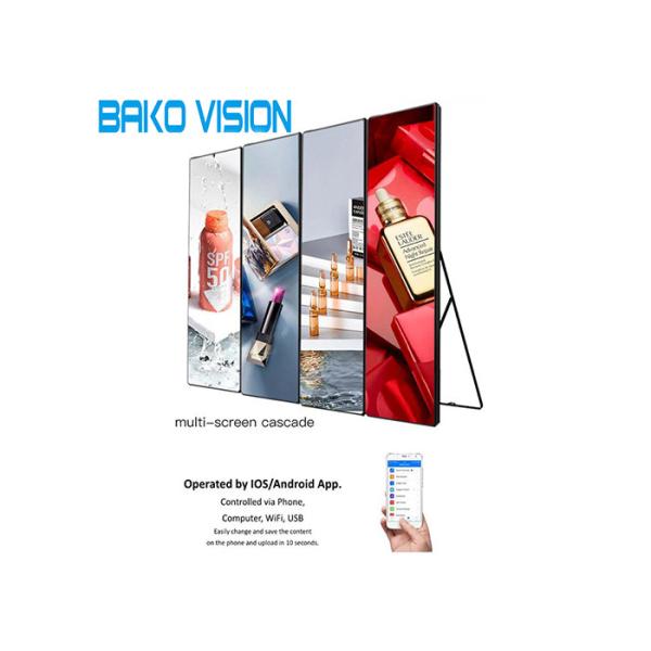 Super Light Weight Front Service LED Screen Display With Wheel Base Flight Case Packing