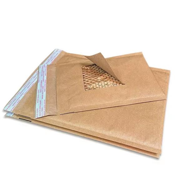 Custom Compostable Honeycomb Padded Kraft Paper Express Envelope Biodegradable Shockproof Mailer Shipping Packaging Bag