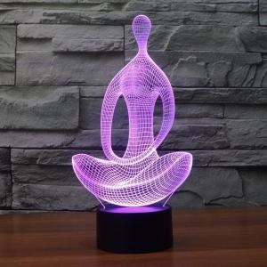 Cheap Yoga Cyan 3D Led Illusion Lamp Night Light Christmas Changeable Rohs for sale