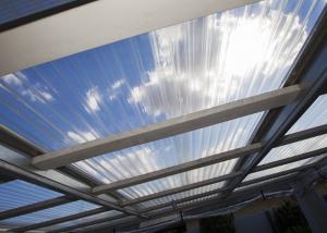 China Multipurpose Clear Plastic Roofing Panels Transparent UV Proof Heatproof on sale