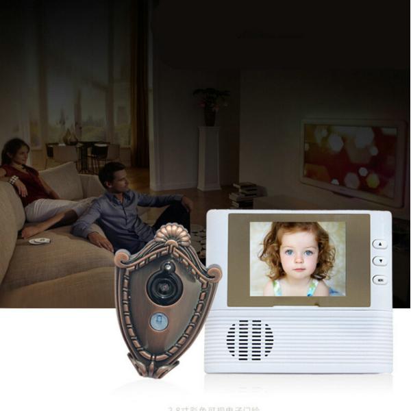 2.8 LCD Screen Digital Door Peephole Viewer Camera IR LED Night Vision Home Security Door Eye Electronic Doorbell Alarm