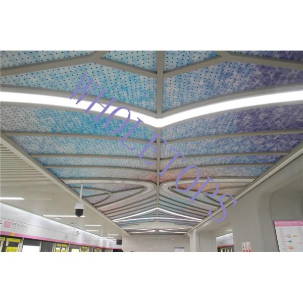 Fire Resistance 1.5MM-8.0MM Perforated Aluminum Ceiling Panels PVDF Coated
