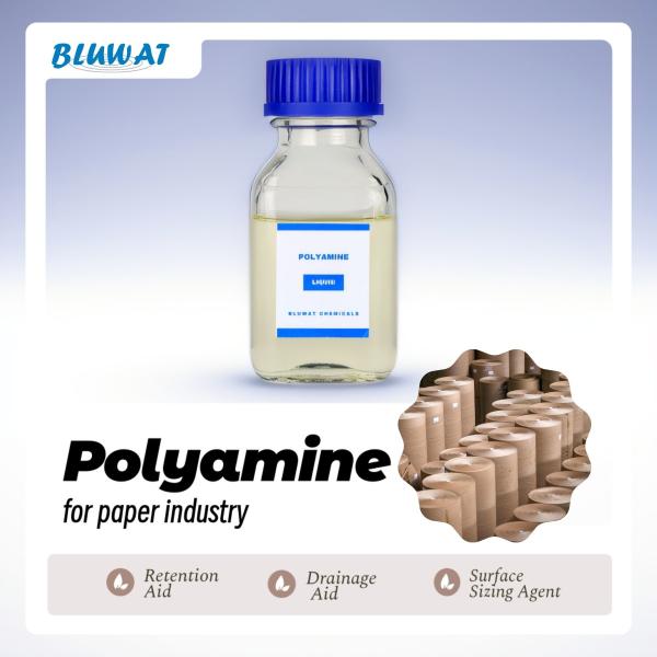 Polyamine For Papermaking As A Retention Aid, Drainage Aid, And Surface Sizing Agent