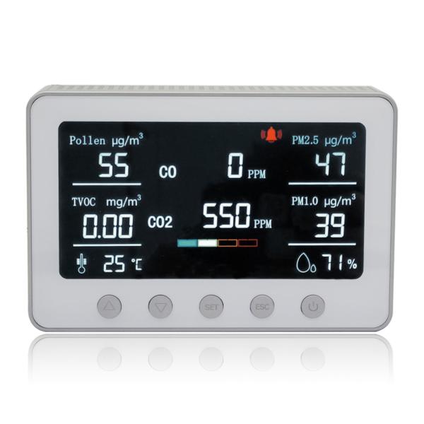 2.4GHz WiFi Indoor Smart Air Quality Monitor PM2.5 PM1.0 For Schools & Classrooms