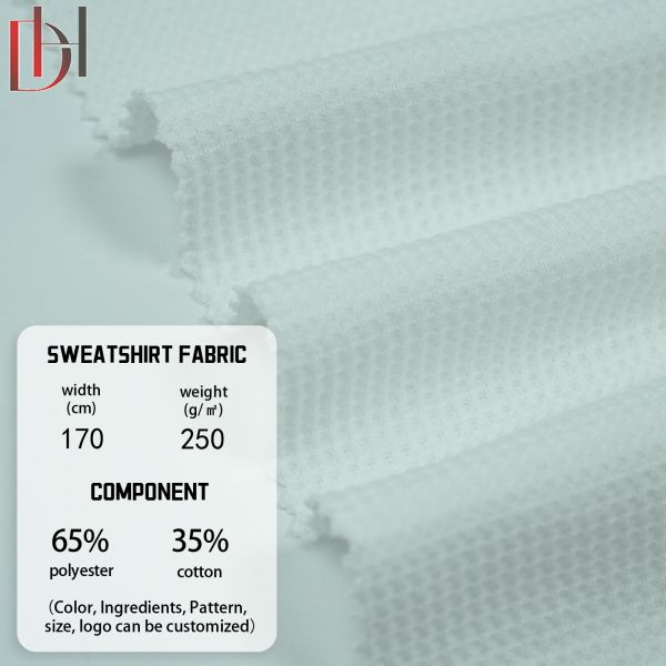 65% Polyester 35% Cotton Fabric Eco Friendly Breathable Stain Repellent Waffle Fabric