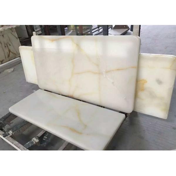 Cream Onyx Natural Marble Tile / Cream Marble Floor Tiles Onyx Type For Floor