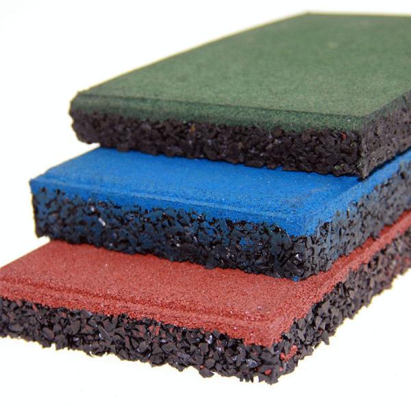 Anti Slip Park Outdoor Rubber Brick Tiles SGS Approved