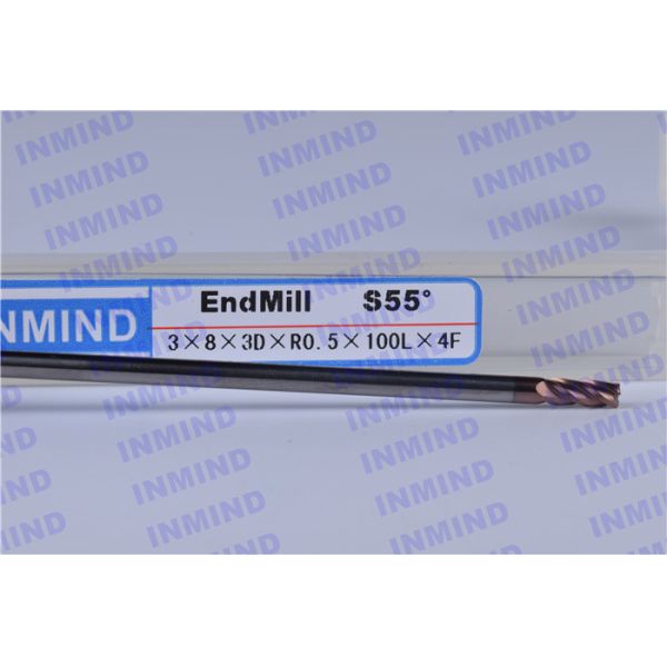 4 - 20 mm Diameter Corner Rounding End Mills , Carbide Corner Rounding End Mill Tools