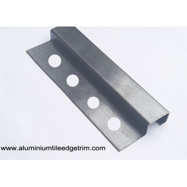 Brushed Black Titanium Stainless Steel Square Box Tile Trim With 12mm Depth