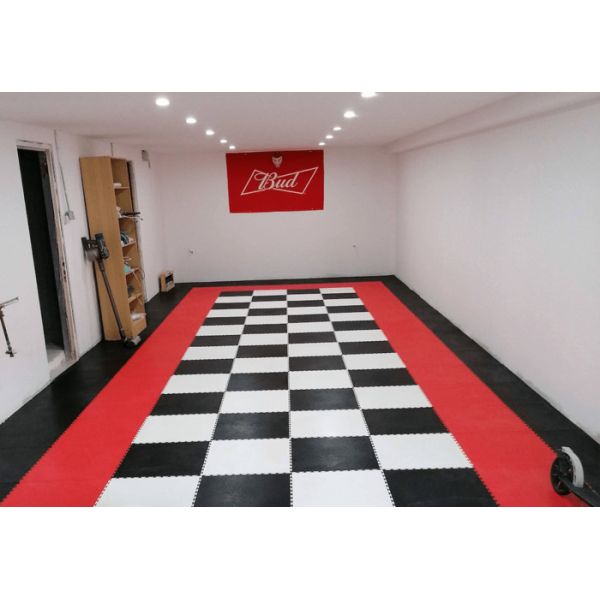 Anti Slip PVC Garage Floor Mat 498*498mm PVC Tile Garage Flooring