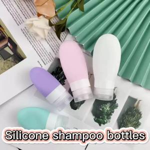 Cheap Portable Refillable Travel Accessories Shampoo Hand Wash Lotion Squeezable Silicone Tube Bottles with Flip Cap for sale