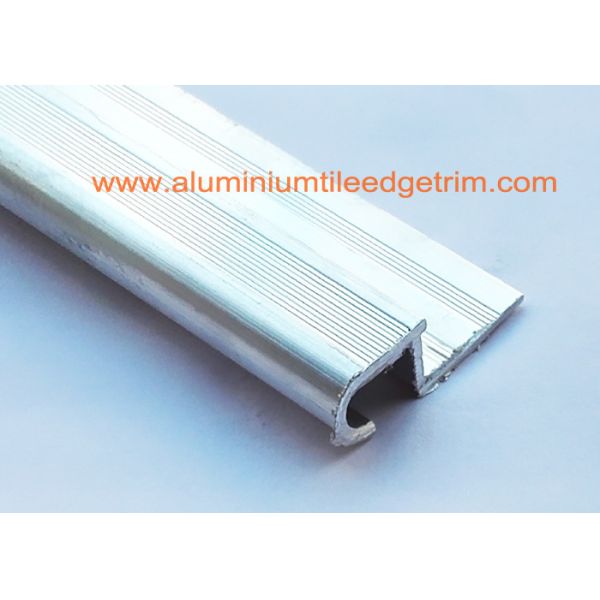 Round Edge Silver Tile Bullnose Stair Nosing Profile Natural Aluminium Color For