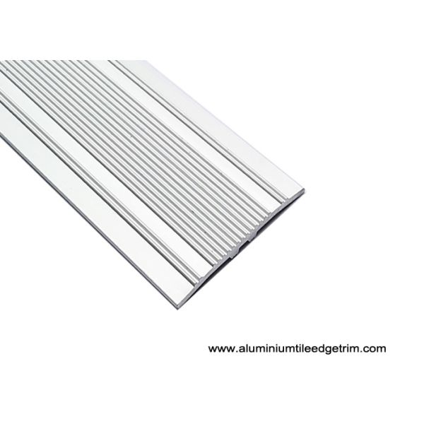 Matt Silver Aluminium Floor Trims , 38 Mm Width Floor Tile Edging
