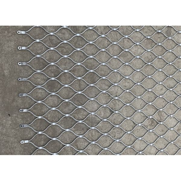 Flexible High Strength Stainless Steel Ferrule Rope Mesh For Decoration Green Wall