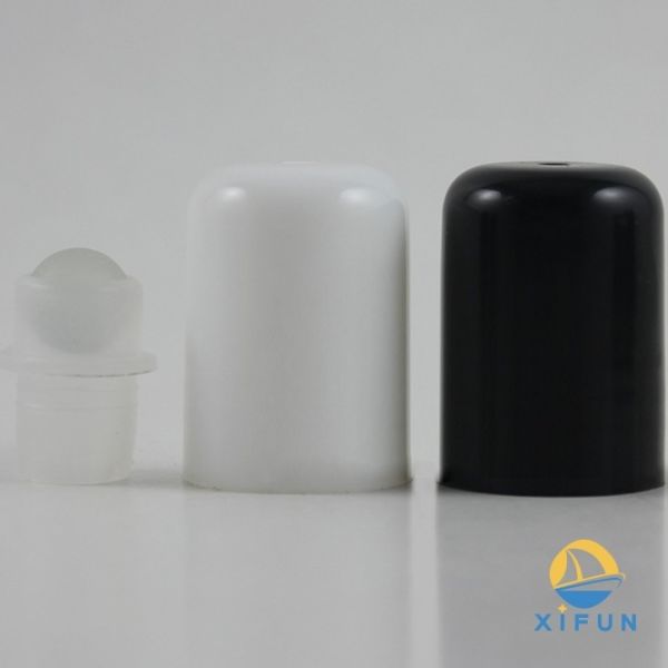 White / Black Plastic Bottle Caps , Roll On Plastic Bottle Closures PP Material