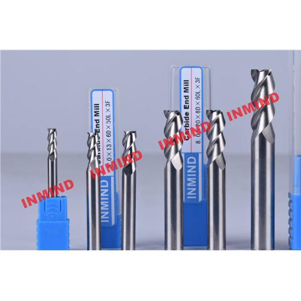 Standard Length Type 2 Flute Aluminum End Mill For Aluminum Bright Finish No Coating
