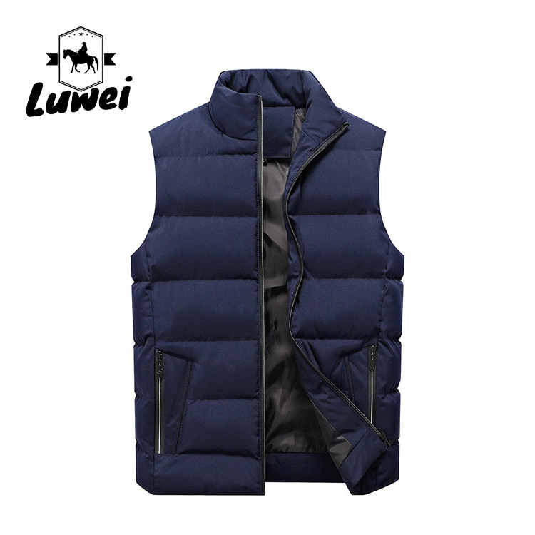 Cheap Lightweight Quilted Cold Weather Vest Puffer Sleeveless Vest Without Hood for sale