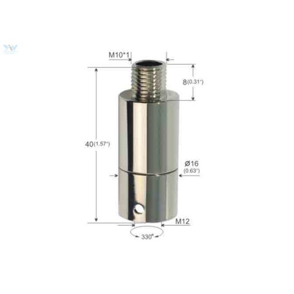 M12 / M10 Thread  Brass Knuckle Joint Custom Color For Commercial Lighting