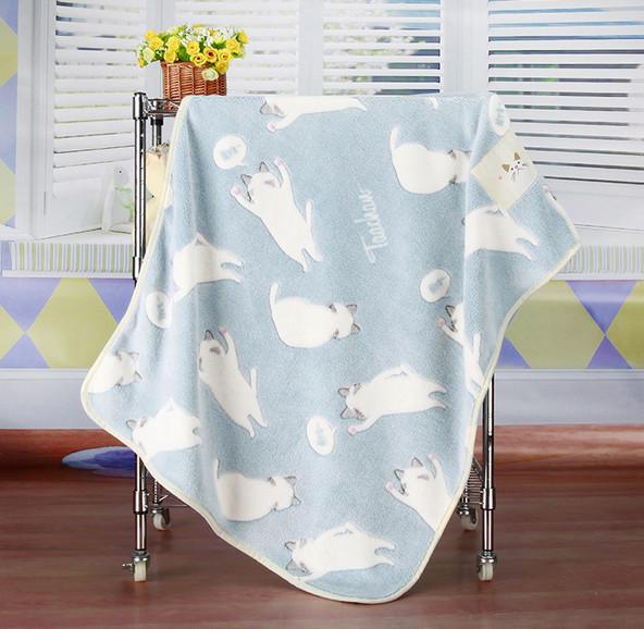 Quality Flannel Baby Blankets For Spring / Autumn Soft Healthy Cartoon Print Blanket wholesale