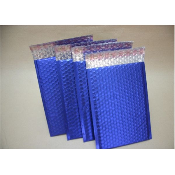 Blue Metallic Decorative Bubble Mailing Envelopes For Courier Company Using