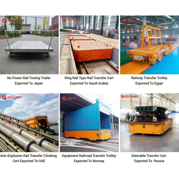 Auto Precast Concrete Floor Industrial Trolley Cart , 1-500 Tons Turning Battery trackless Transfer Trolley