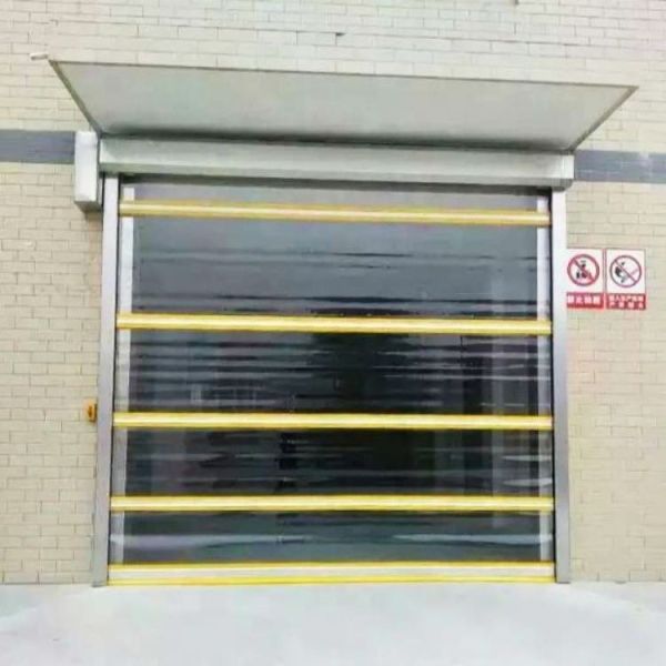 Industrial 1.2mm PVC Curtain Rapid Roller Shutter Doors Folding 1.2 M / S Opening Speed