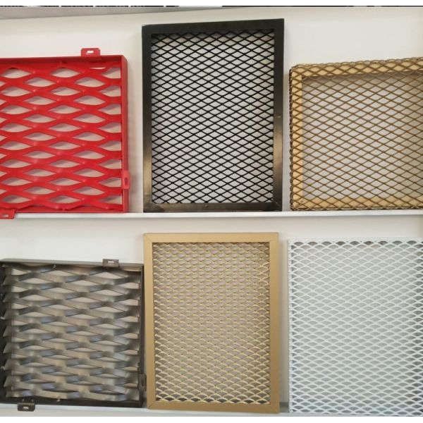 Customizable Exterior Wall Cladding With Modern Design Stretch Mesh Aluminum Veneer