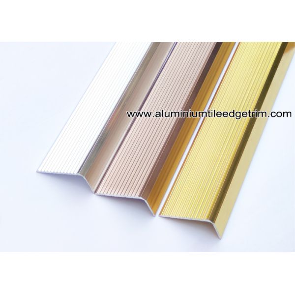 Anti Slippery Aluminum Stair Nosing / Edging / Brace With 45mm X 20 mm