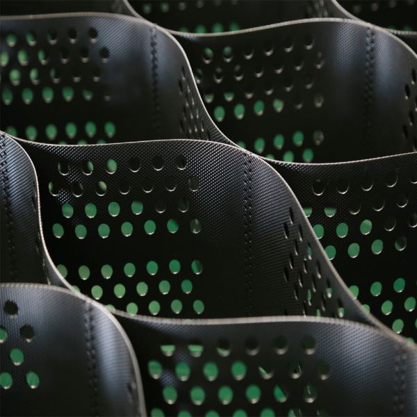 445mm Flexible Plastic HDPE Black Driveway Grid Gravel Geocell For Slope Protection Geocell