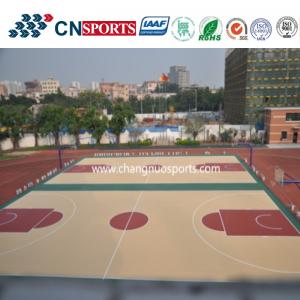 Cheap Customized Outdoor / Indoor Basketball Flooring With Wood Texture for sale