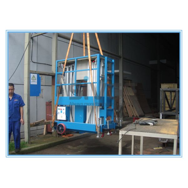 Dual Mast Mobile Elevating Work Platform For 2 Persons 8 Meter Platform Height