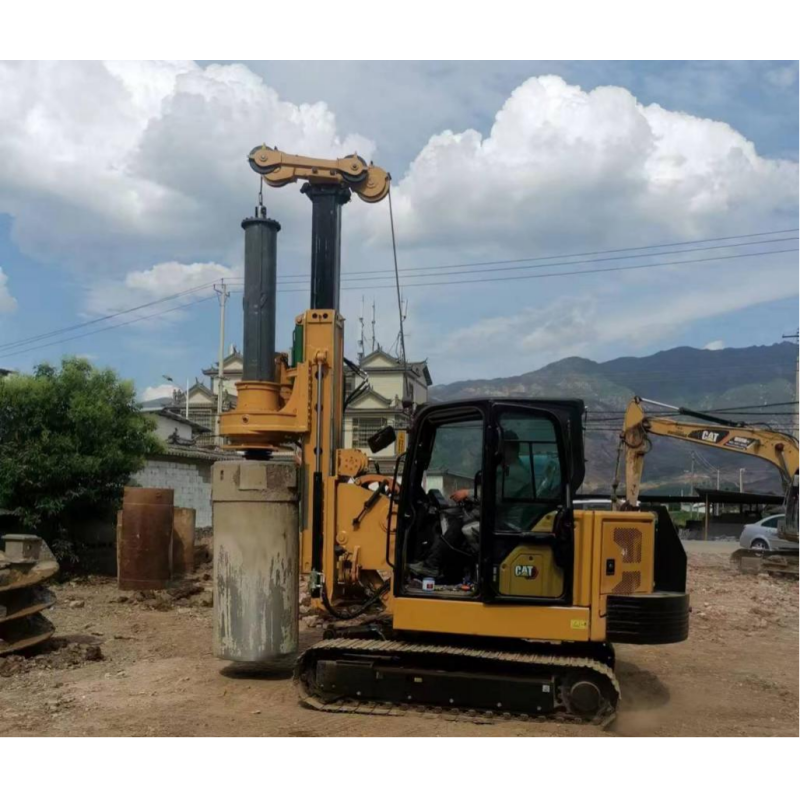 Small Hydraulic Rotary Bore Pile Drilling Machine For Rural Private House Foundation Works