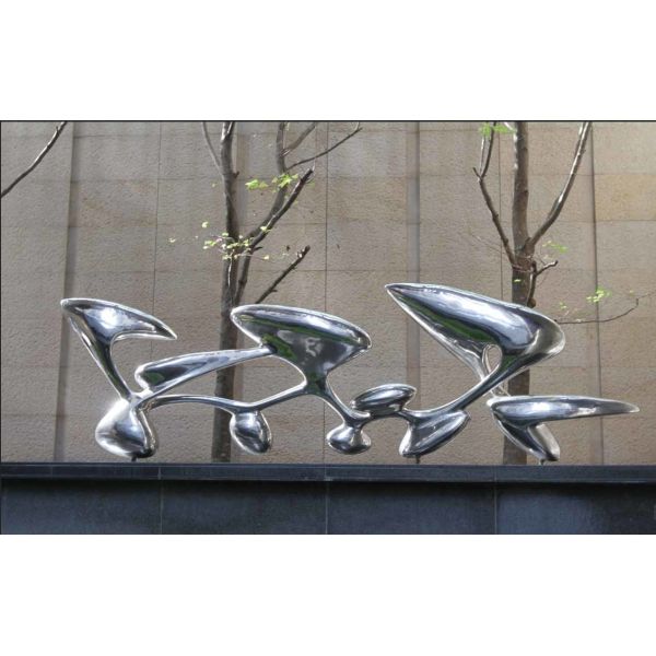 Decorative Large Outdoor Metal Sculpture Stainless Steel Mirror Polished Surface