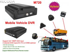 Cheap 1080 P 4 IN ONE 4 channel car dvr recorder HDD + SD CARD Support Real Time for sale